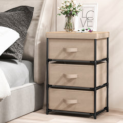 Fabric Storage Organizer Tower Unit with Removable Lid-Coffee