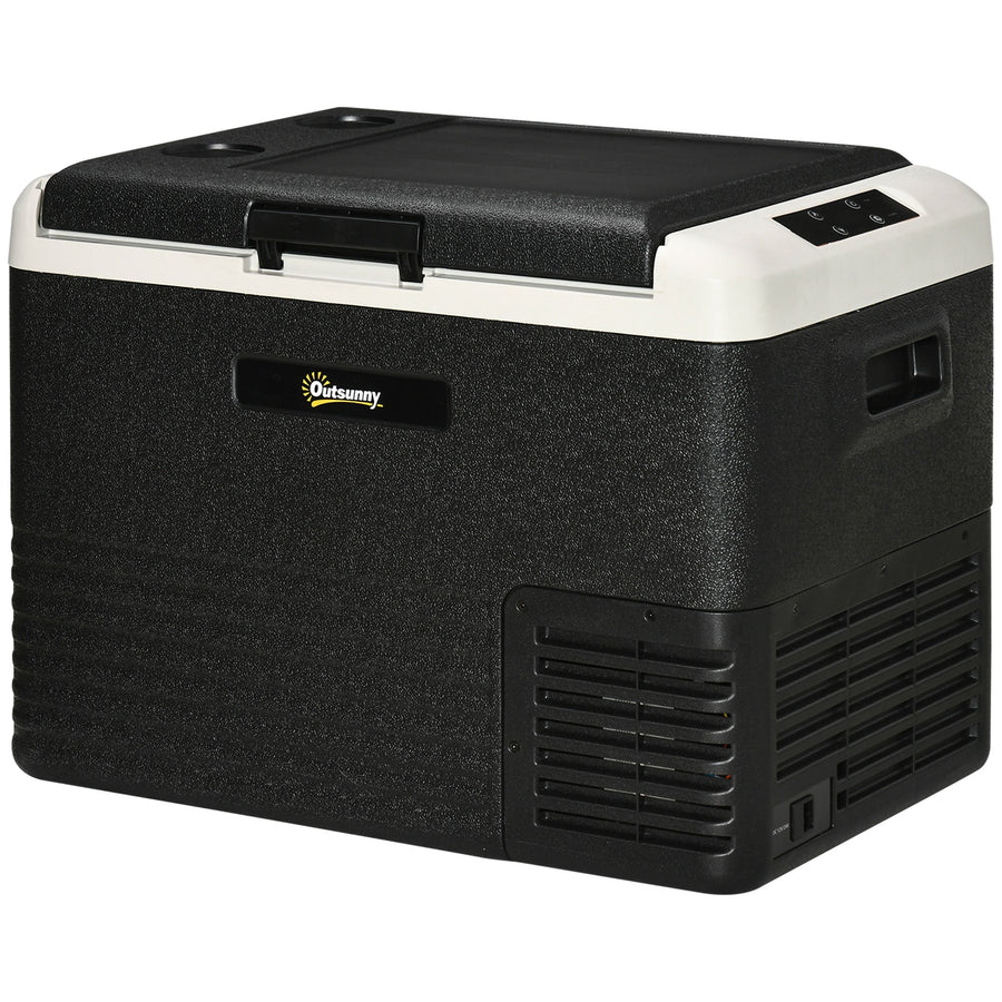 Outsunny 40L Portable Car Refrigerator - Grey and Black