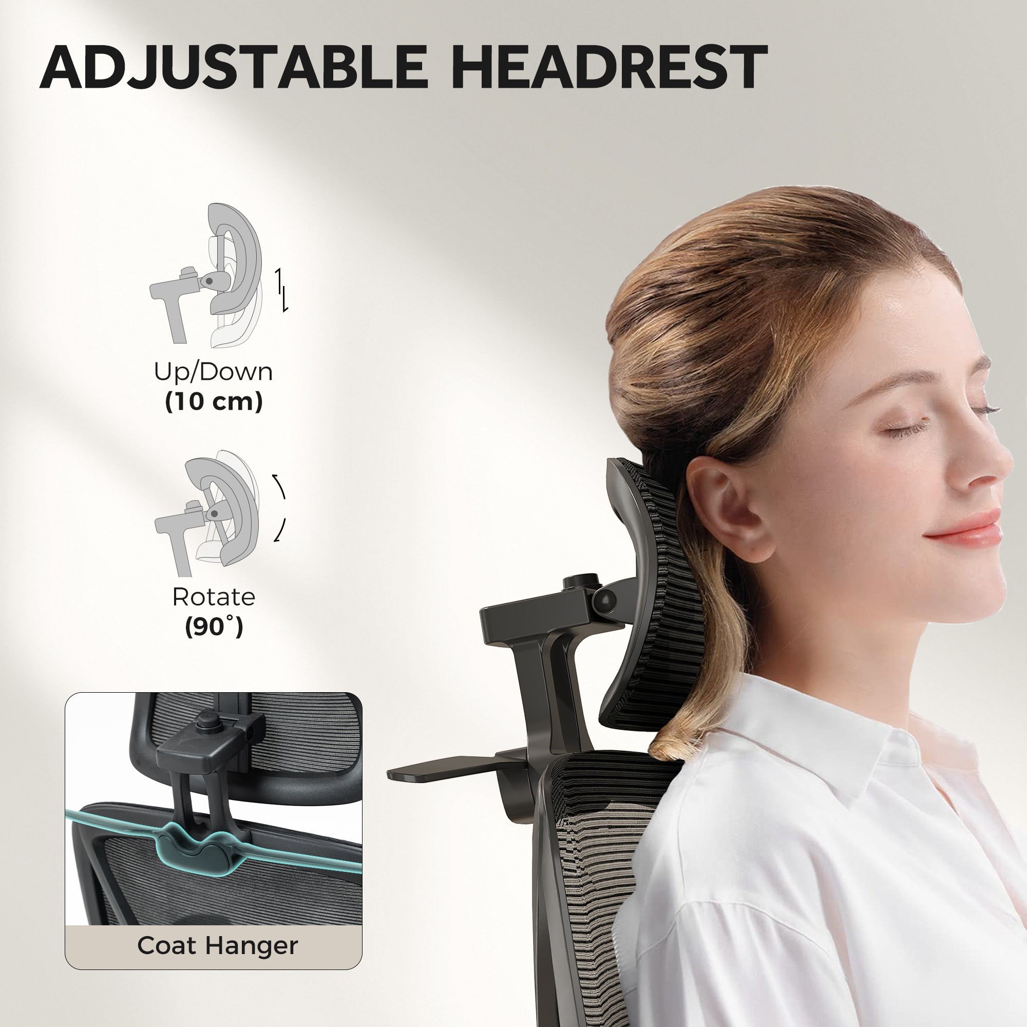 HOMCOM Ergonomic and Adjustable Office Chair - Black