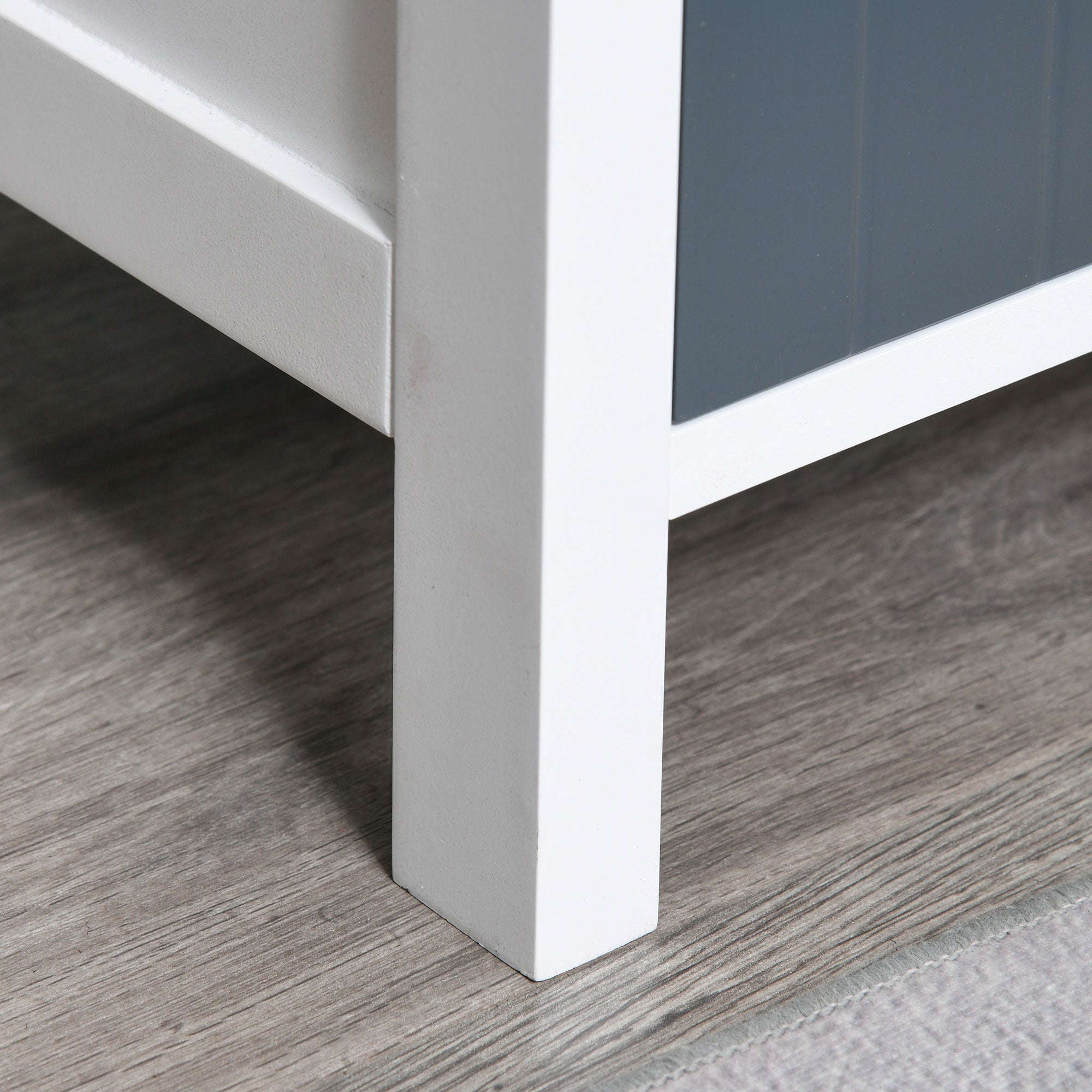 HOMCOM 3 Drawer Storage Tower, Dresser Chest with Wood Top, Organiser Unit for Closets Bedroom Nursery Room Hallway