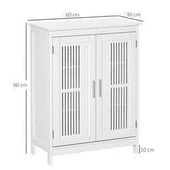 kleankin Modern Bathroom Floor Cabinet - White