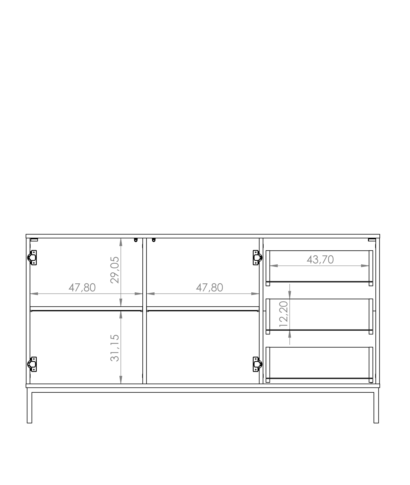 Querty 01 Sideboard Cabinet 150cm