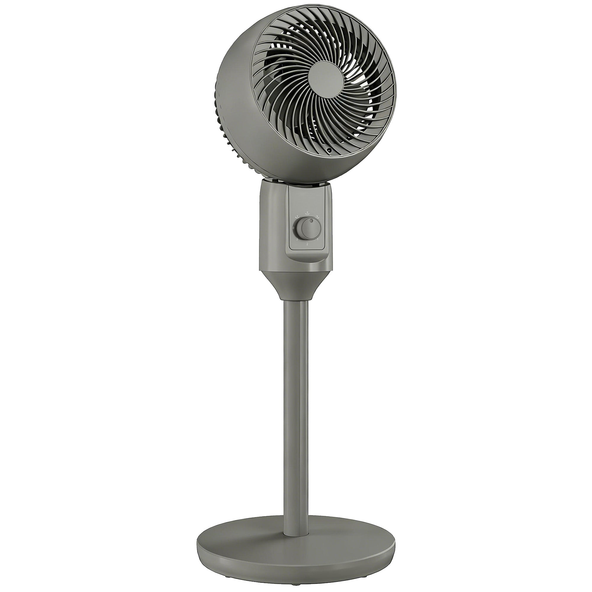 HOMCOM Air Circulator Fan Pedestal Cooling Fan with 3 Speed and Carry Handle, 9 Inch, Grey