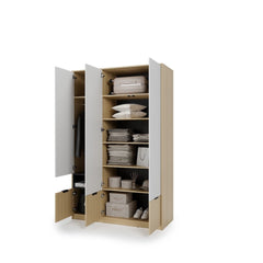 Kanu KN-03 Hinged Door Wardrobe 140cm in White, image 6