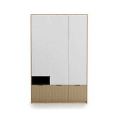 Kanu KN-03 Hinged Door Wardrobe 140cm in White, image 8