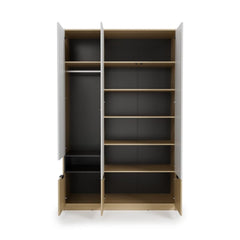 Kanu KN-03 Hinged Door Wardrobe 140cm in White, image 10