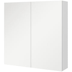 kleankin Bathroom Mirror Cabinet, Wall Mounted Bathroom Storage Cupboard with Adjustable Shelf, 60W x 15D x 60Hcm, High Gloss White