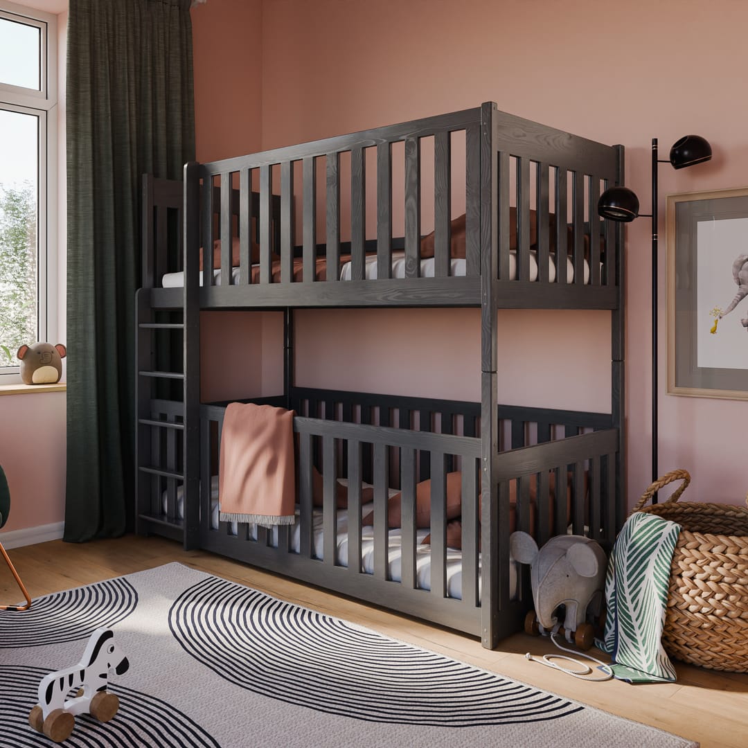 Wooden Bunk Bed Konrad With Cot Bed