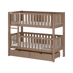 Wooden Bunk Bed Ksawery With Drawers in Milk Chocolate, image 12