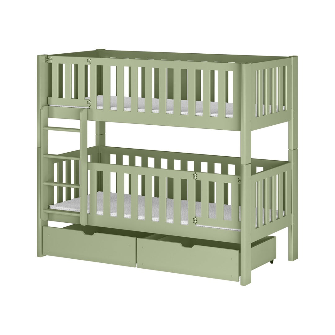 Wooden Bunk Bed Ksawery With Drawers in Olive, image 15