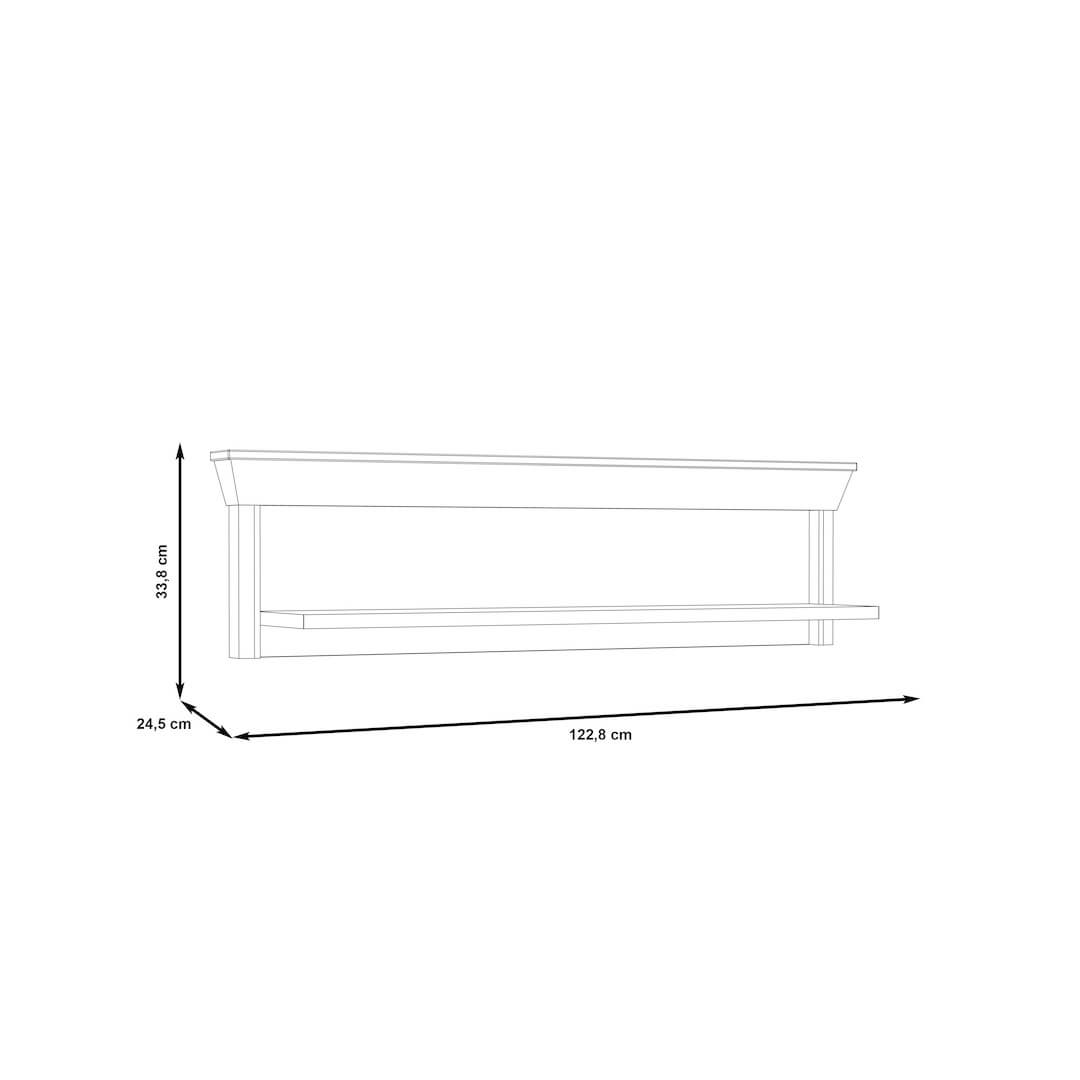 Kashmir Floating Shelf 123cm in White, image 4