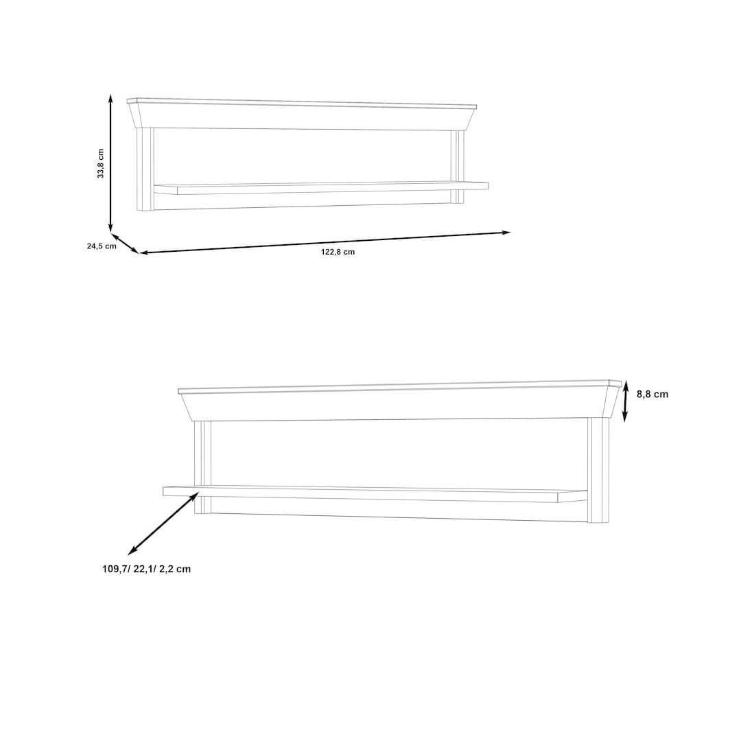 Kashmir Floating Shelf 123cm in White, image 5