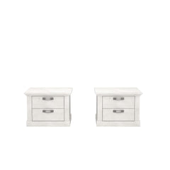Kashmir Bedside Table 67cm [Set Of Two] in White, image 4