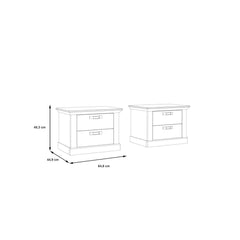 Kashmir Bedside Table 67cm [Set Of Two] in White, image 5