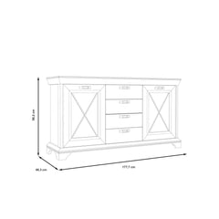 Kashmir Chest Of Drawers 178cm in White, image 7