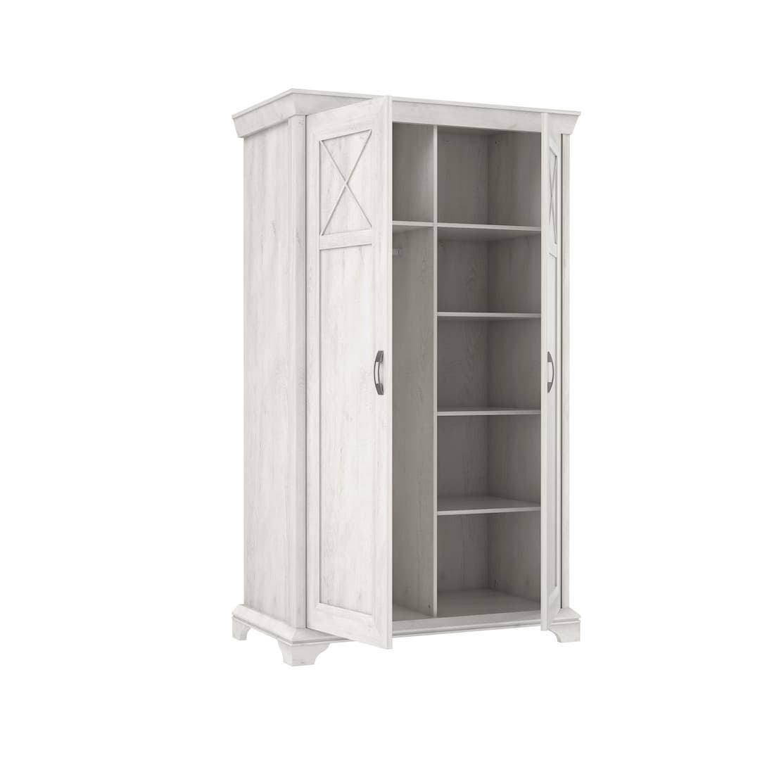 Kashmir Hinged Door Wardrobe 123cm in White, image 3
