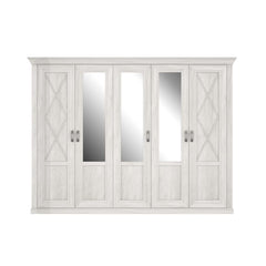 Kashmir Hinged Door Wardrobe 268cm in White, image 4