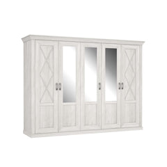 Kashmir Hinged Door Wardrobe 268cm in White, image 2