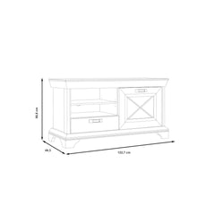 Kashmir TV Cabinet 123cm in White, image 6