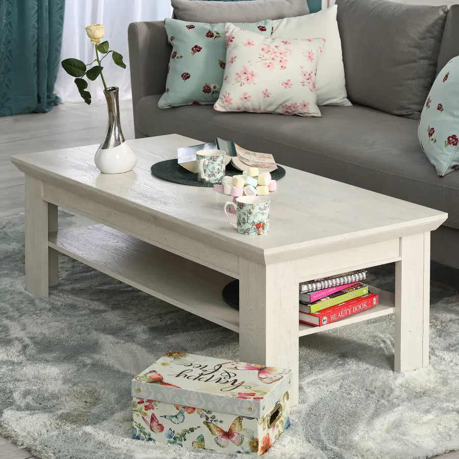 Kashmir Coffee Table 121cm in White