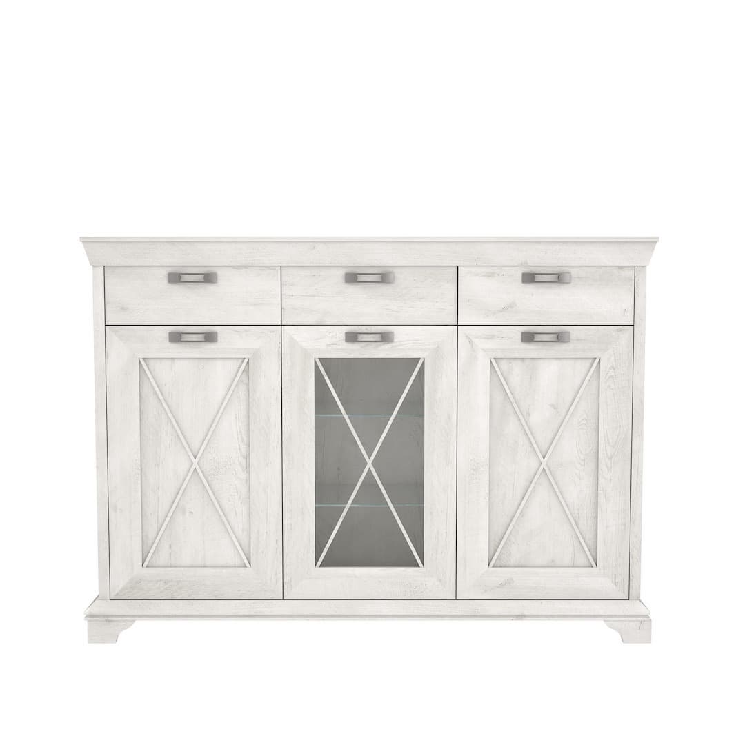 Kashmir Display Cabinet 178cm in White, image 4