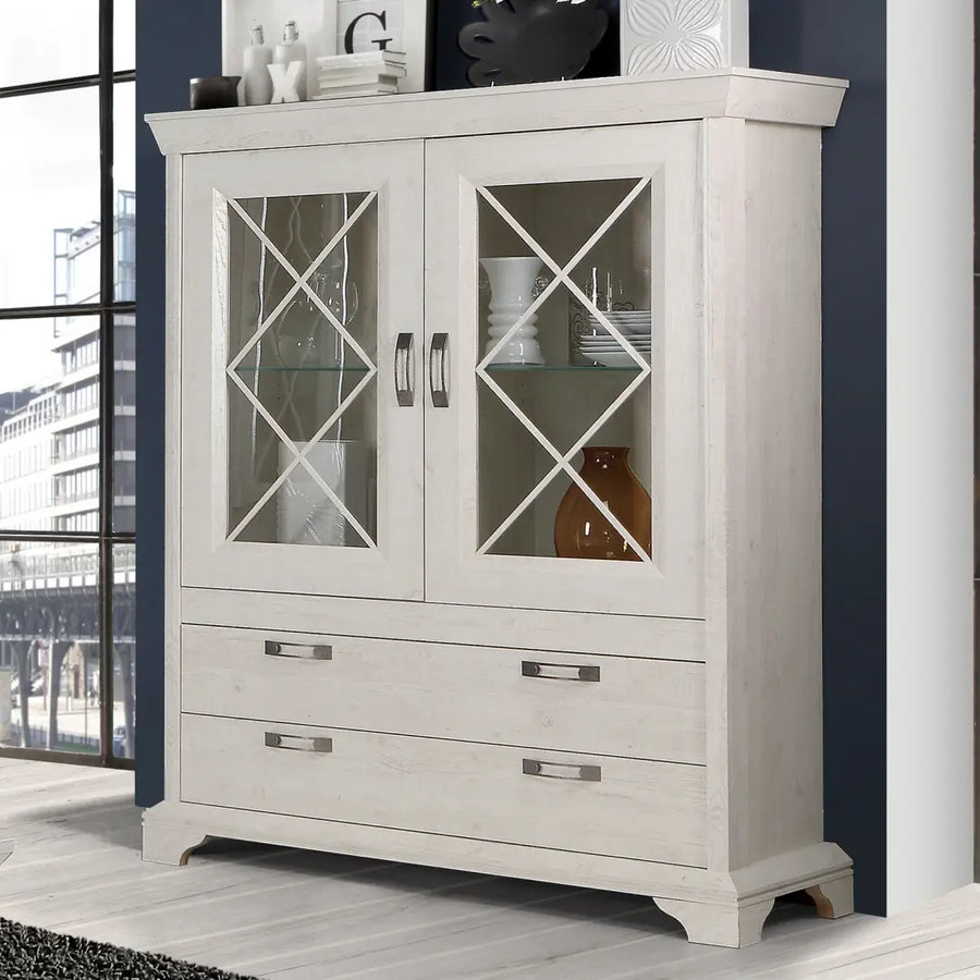 Kashmir Display Cabinet 123cm in White