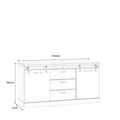 Kaszimiro Chest Of Drawers 173cm in Oak Waterford, image 8