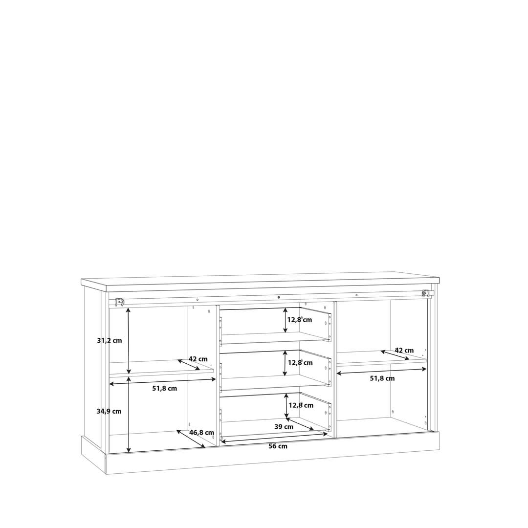 Kaszimiro Chest Of Drawers 173cm in Oak Waterford, image 9