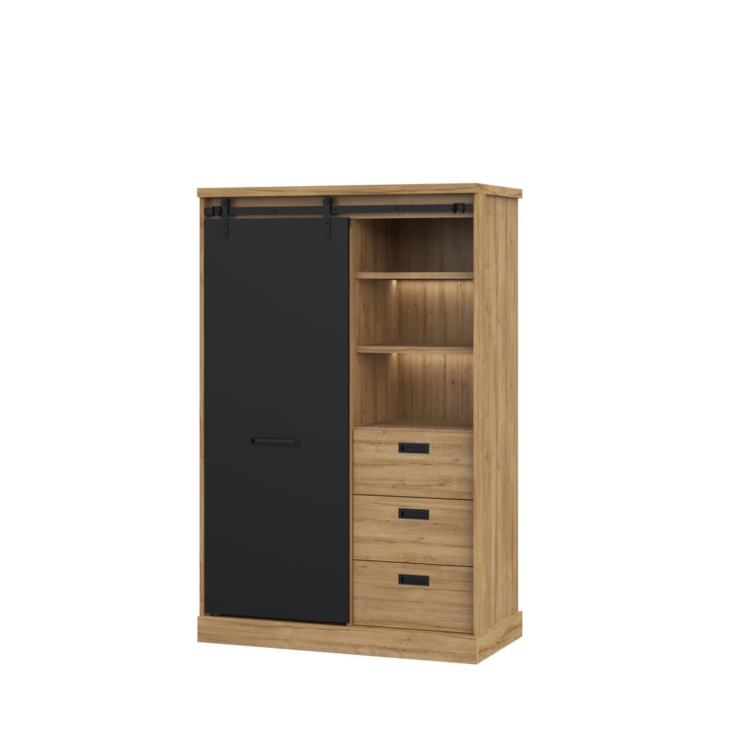 Kaszimiro Highboard Cabinet 103cm in Oak Waterford, image 6