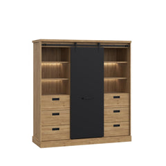Kaszimiro Highboard Cabinet 149cm in Oak Waterford, image 2
