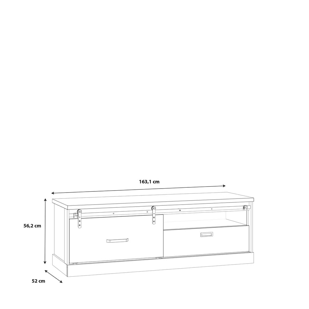 Kaszimiro TV Cabinet 163cm in Oak Waterford, image 8