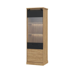 Kaszimiro Tall Display Cabinet 63cm in Oak Waterford, image 6