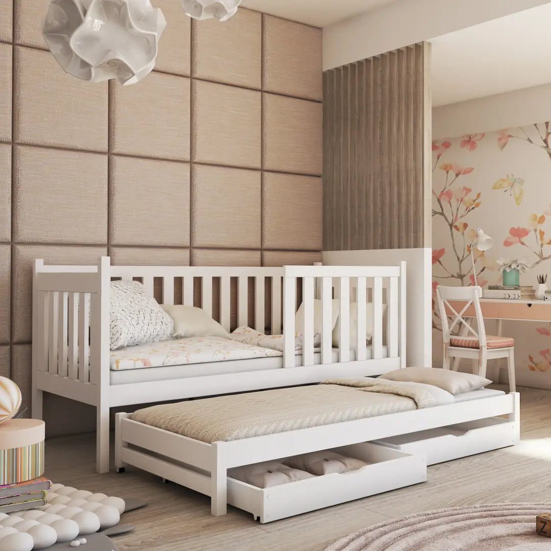 Kaja Single Bed with Trundle and Storage