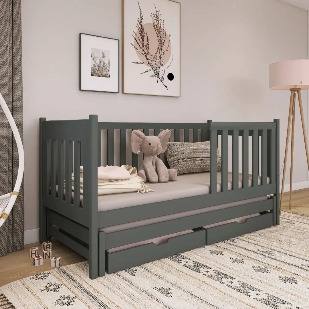 Kaja Single Bed with Trundle and Storage