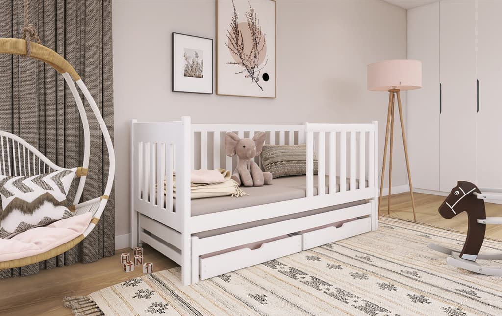 Kaja Single Bed with Trundle and Storage