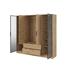 Kelly Hinged Door Wardrobe 206cm [Glass] - product image 3