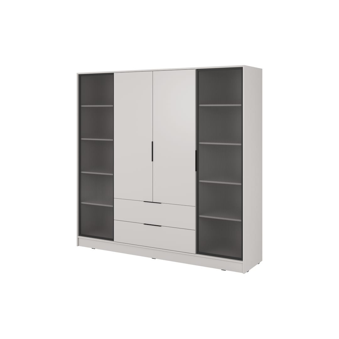 Kelly Hinged Door Wardrobe 206cm [Glass] - product image 8