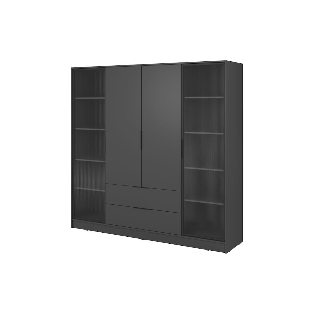 Kelly Hinged Door Wardrobe 206cm [Glass] - product image 5