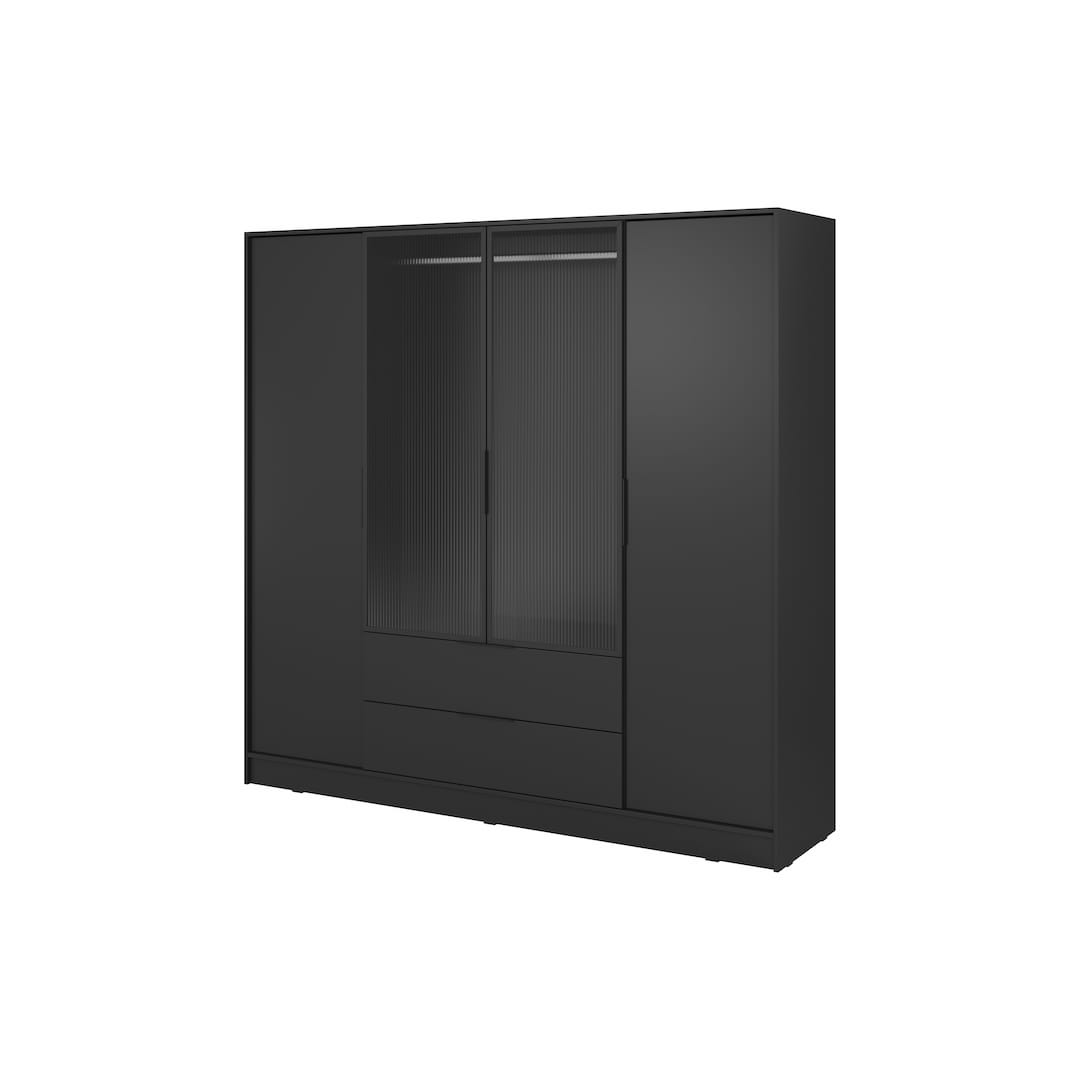 Kelly Hinged Door Wardrobe 206cm [Glass] - product image 11
