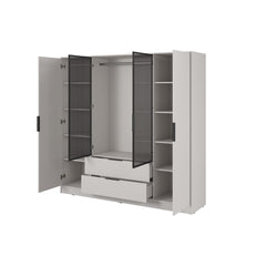 Kelly Hinged Door Wardrobe 206cm [Glass] - product image 9