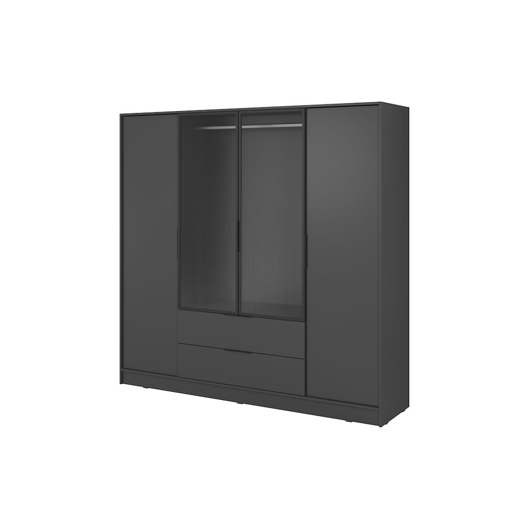 Kelly Hinged Door Wardrobe 206cm [Glass] - product image 2