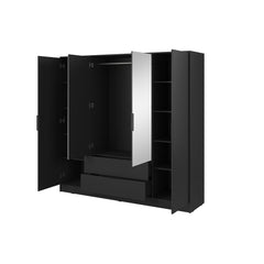 Kelly Hinged Door Wardrobe 206cm [Mirror] - product image 3