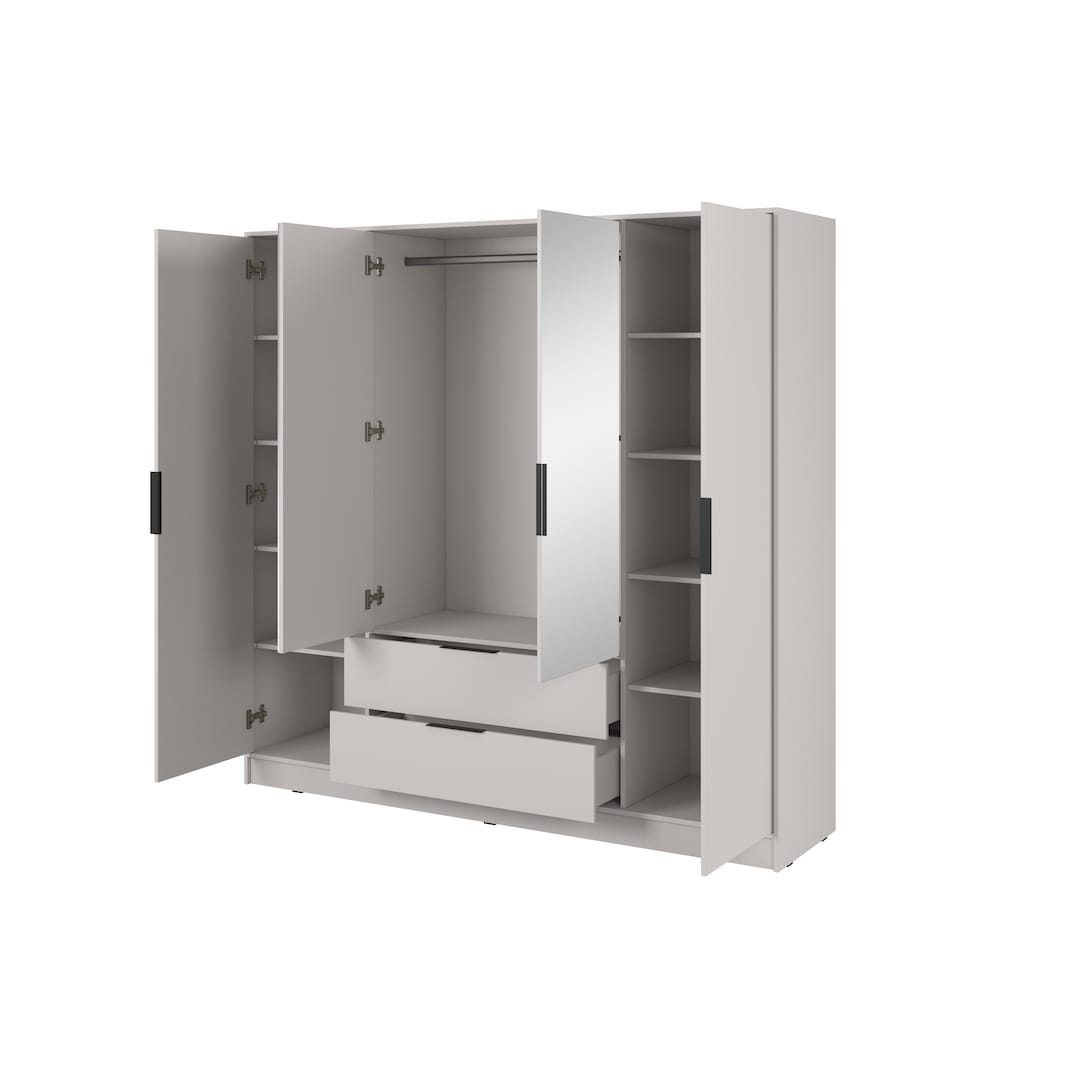 Kelly Hinged Door Wardrobe 206cm [Mirror] - product image 12