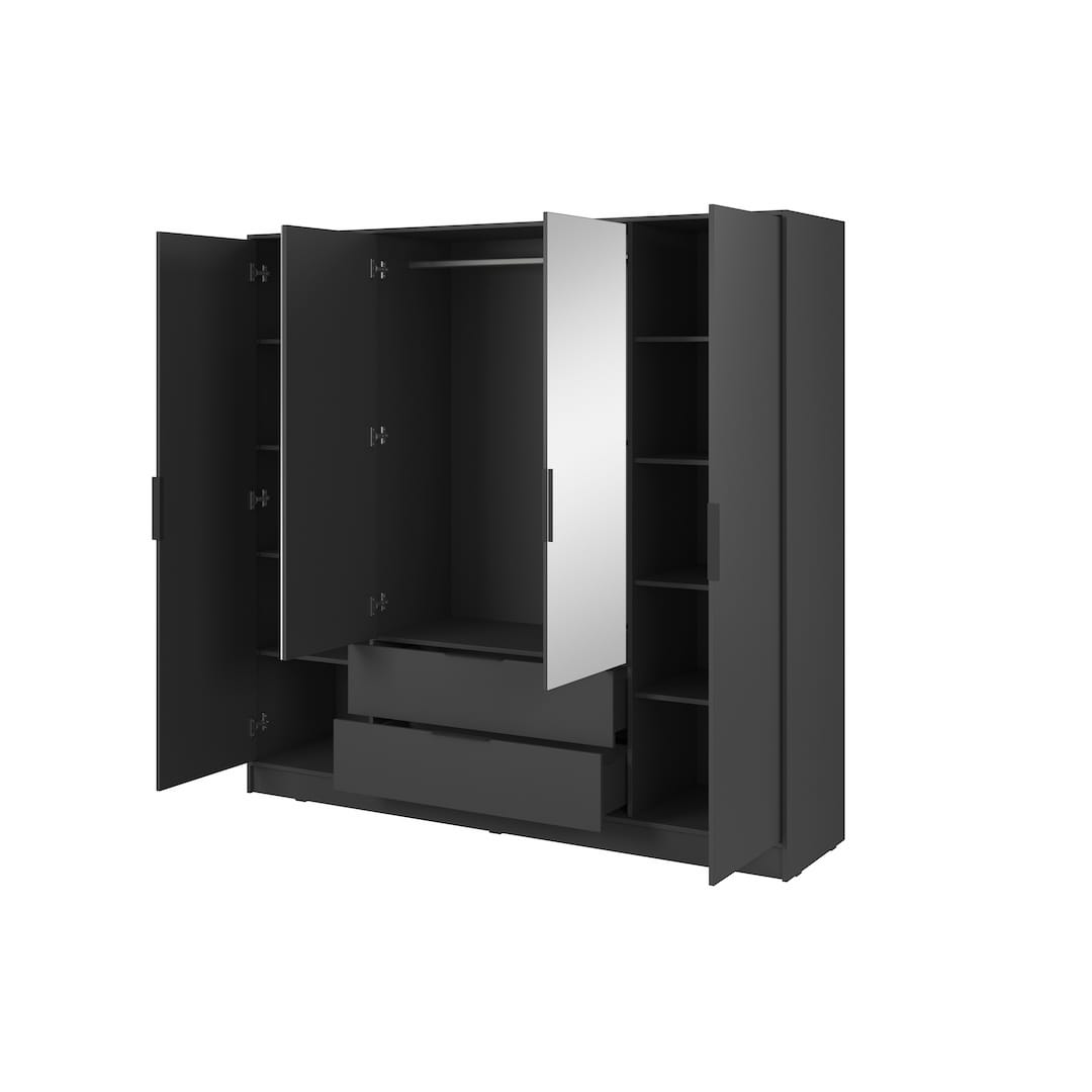 Kelly Hinged Door Wardrobe 206cm [Mirror] - product image 9