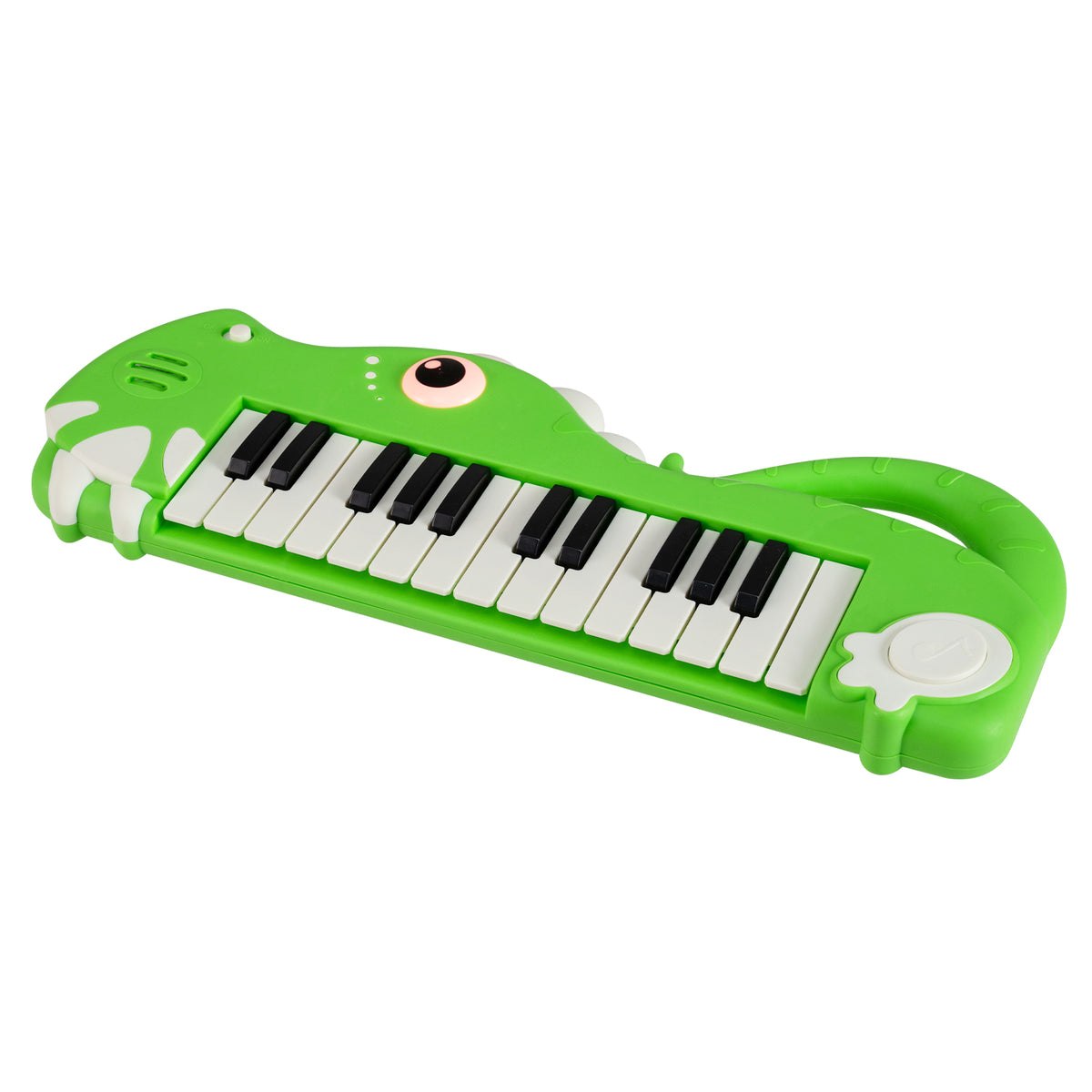 25-Key Kids Piano Keyboard Dinosaur Shape Toy Digital Piano with Built-in Music-Green