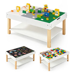 Kids Activity Table with Reversible Double-Sided Top in White, image 4