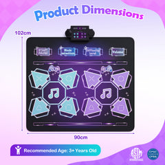 Kids Dance Mat Electronic Playmat with 4 Modes and 3 LED Speeds