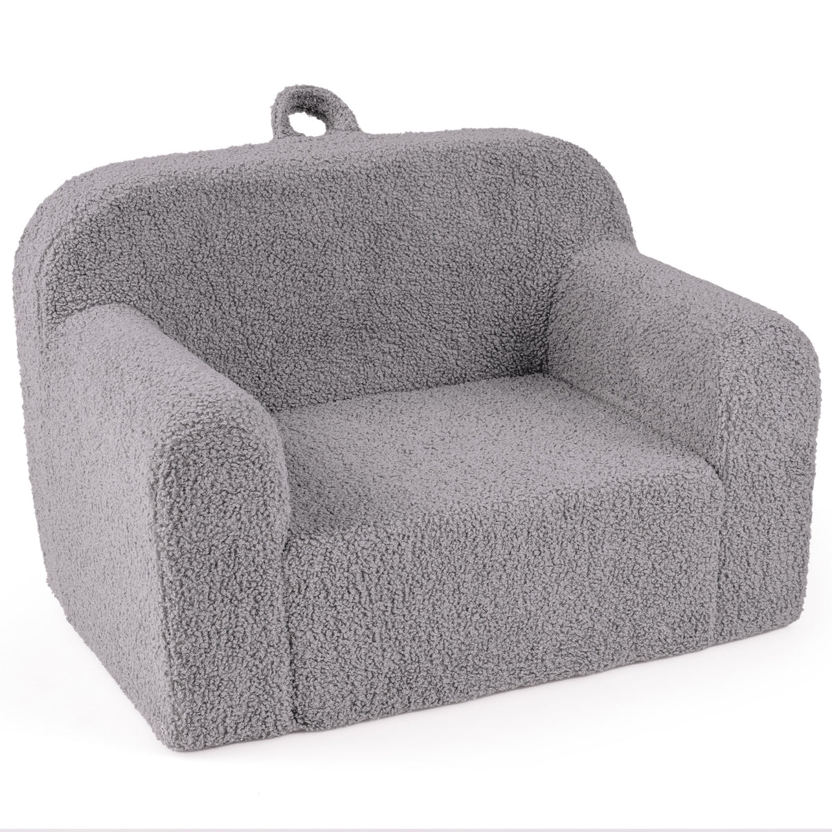Kids Reading Sofa with Soft Fleece Fabric Cover-Grey
