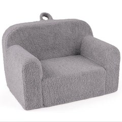 Kids Reading Sofa with Soft Fleece Fabric Cover-Grey