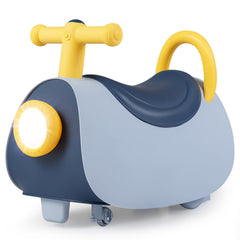 Kids Ride On Push Car with Headlight and Music for Kids 3+-Blue